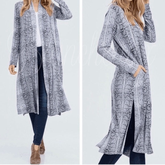 🔥LAST ONE-Lrg🔥Open Front, Kimono, Snake Print - Picture 2 of 2